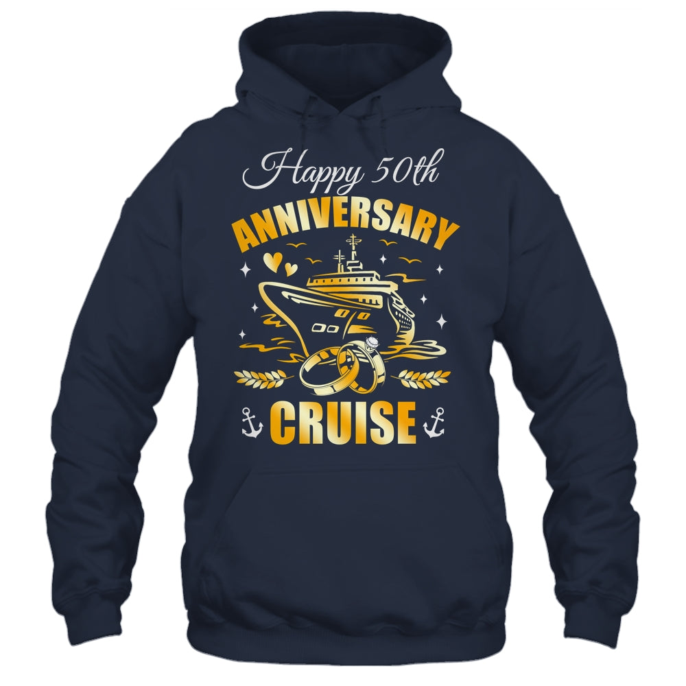 Happy 50th Anniversary Cruise Wedding Matching Husband Wife Shirt & Tank Top | teecentury