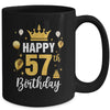 Happy 57th Birthday Idea For 57 Years Old Man And Woman Mug | teecentury