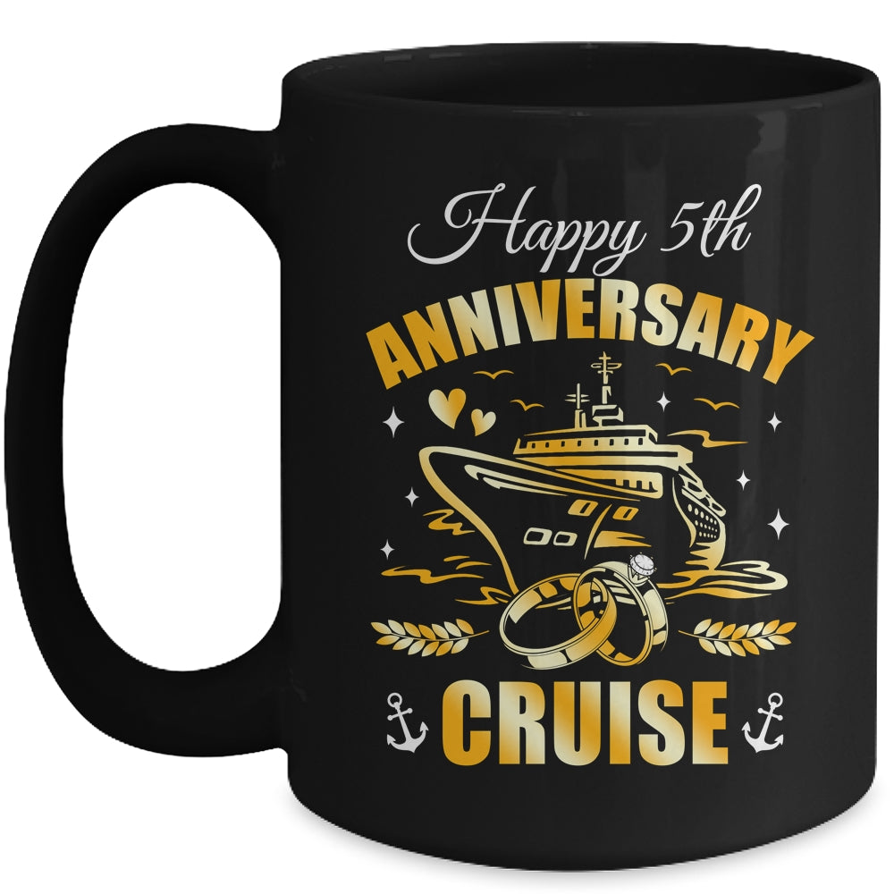 Happy 5th Anniversary Cruise Wedding Matching Husband Wife Mug | teecentury