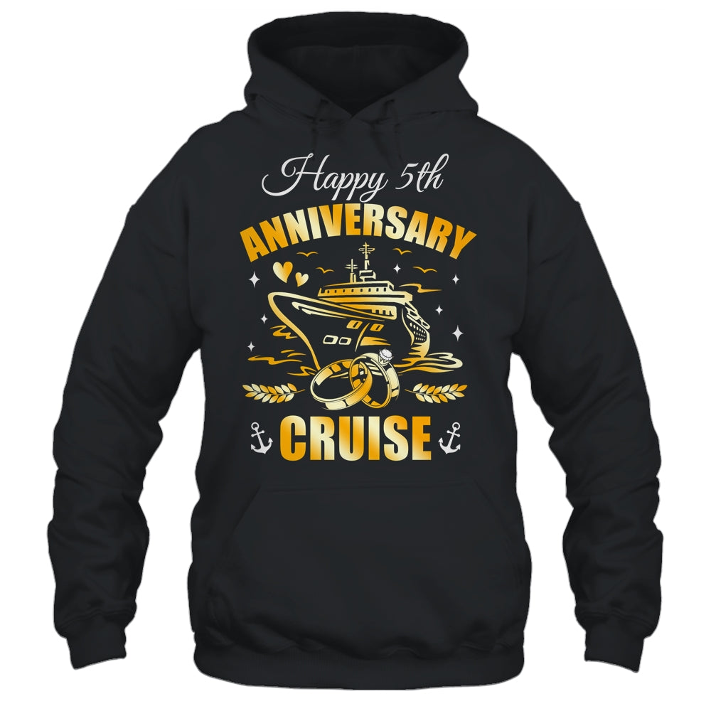 Happy 5th Anniversary Cruise Wedding Matching Husband Wife Shirt & Tank Top | teecentury