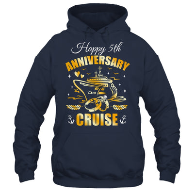 Happy 5th Anniversary Cruise Wedding Matching Husband Wife Shirt & Tank Top | teecentury