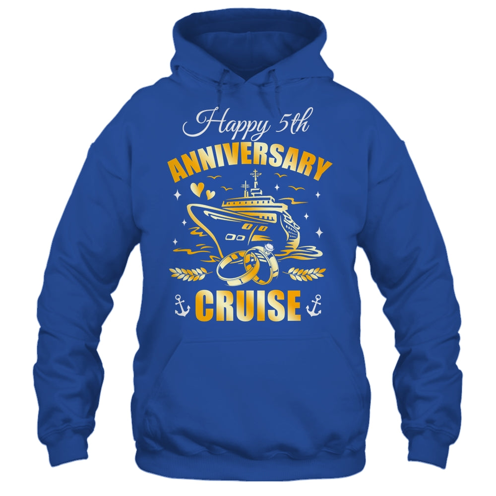 Happy 5th Anniversary Cruise Wedding Matching Husband Wife Shirt & Tank Top | teecentury