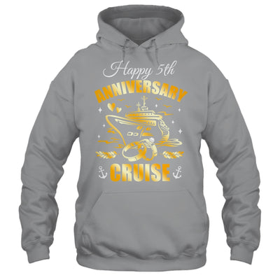Happy 5th Anniversary Cruise Wedding Matching Husband Wife Shirt & Tank Top | teecentury