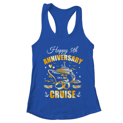 Happy 5th Anniversary Cruise Wedding Matching Husband Wife Shirt & Tank Top | teecentury