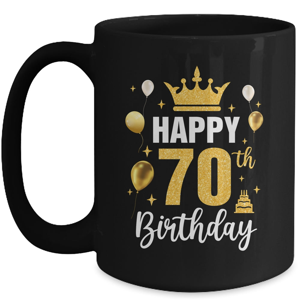 Happy 70th Birthday Idea For 70 Years Old Man And Woman Mug | teecentury