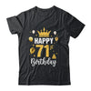 Happy 71st Birthday Idea For 71 Years Old Man And Woman Shirt & Tank Top | teecentury