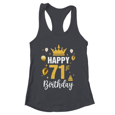 Happy 71st Birthday Idea For 71 Years Old Man And Woman Shirt & Tank Top | teecentury
