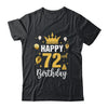 Happy 72nd Birthday Idea For 72 Years Old Man And Woman Shirt & Tank Top | teecentury