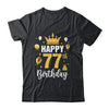 Happy 77th Birthday Idea For 77 Years Old Man And Woman Shirt & Tank Top | teecentury