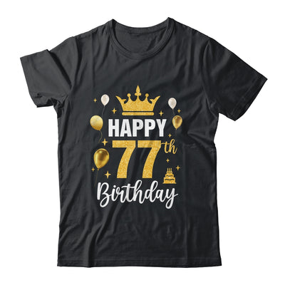 Happy 77th Birthday Idea For 77 Years Old Man And Woman Shirt & Tank Top | teecentury