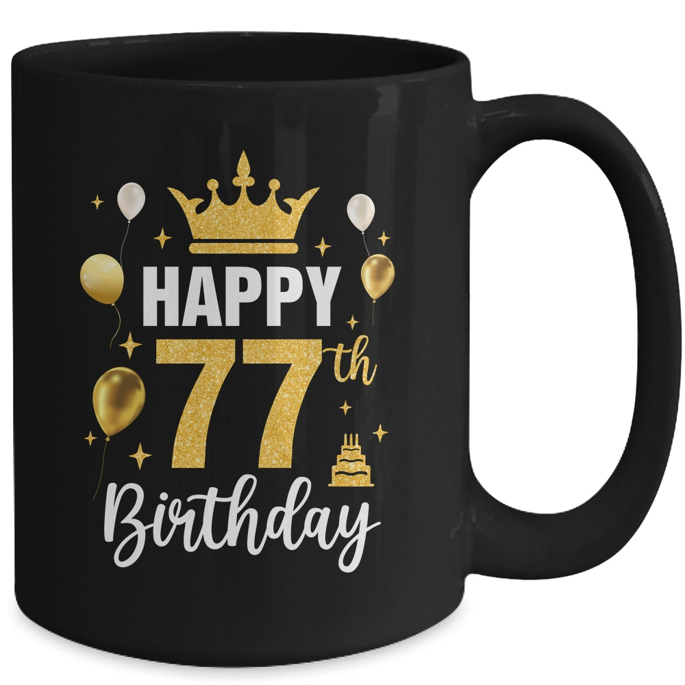 Happy 77th Birthday Idea For 77 Years Old Man And Woman Mug | teecentury