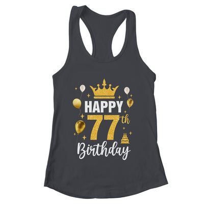 Happy 77th Birthday Idea For 77 Years Old Man And Woman Shirt & Tank Top | teecentury