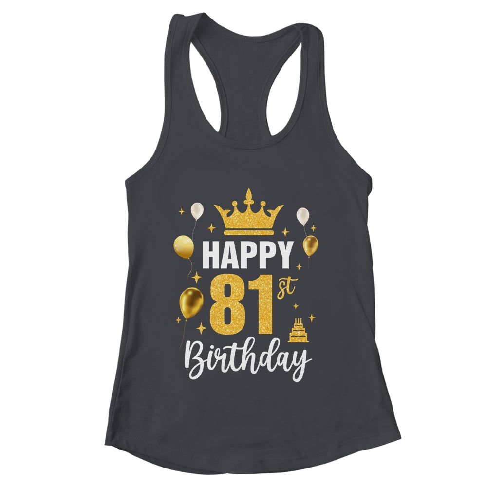 Happy 81st Birthday Idea For 81 Years Old Man And Woman Shirt & Tank Top | teecentury