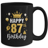 Happy 87th Birthday Idea For 87 Years Old Man And Woman Mug | teecentury