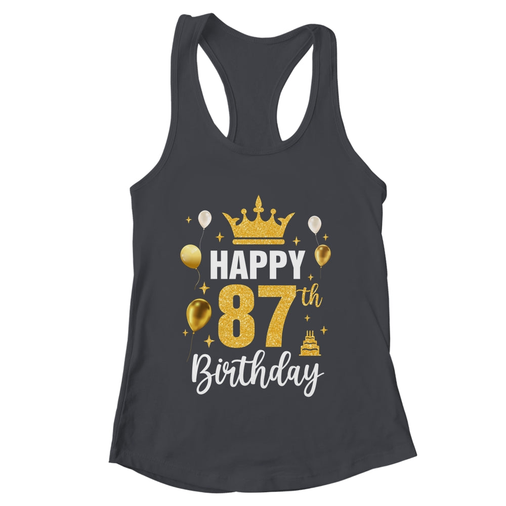 Happy 87th Birthday Idea For 87 Years Old Man And Woman Shirt & Tank Top | teecentury