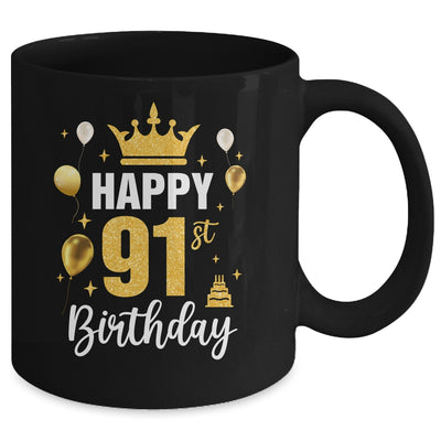 Happy 91st Birthday Idea For 91 Years Old Man And Woman Mug | teecentury