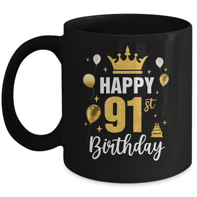 Happy 91st Birthday Idea For 91 Years Old Man And Woman Mug | teecentury