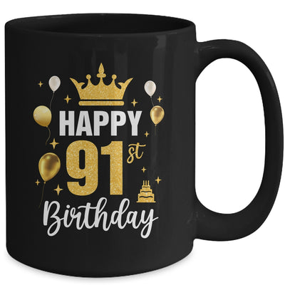Happy 91st Birthday Idea For 91 Years Old Man And Woman Mug | teecentury