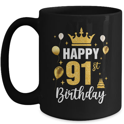 Happy 91st Birthday Idea For 91 Years Old Man And Woman Mug | teecentury