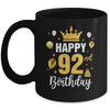 Happy 92nd Birthday Idea For 92 Years Old Man And Woman Mug | teecentury