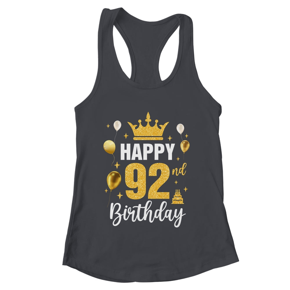 Happy 92nd Birthday Idea For 92 Years Old Man And Woman Shirt & Tank Top | teecentury