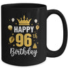 Happy 96th Birthday Idea For 96 Years Old Man And Woman Mug | teecentury