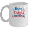 Happy Birthday America Firework USA Flag 4th Of July Freedom Mug | teecentury