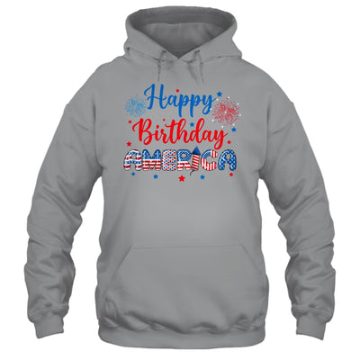 Happy Birthday America Firework USA Flag 4th Of July Freedom Shirt & Tank Top | teecentury