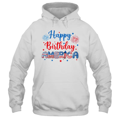Happy Birthday America Firework USA Flag 4th Of July Freedom Shirt & Tank Top | teecentury