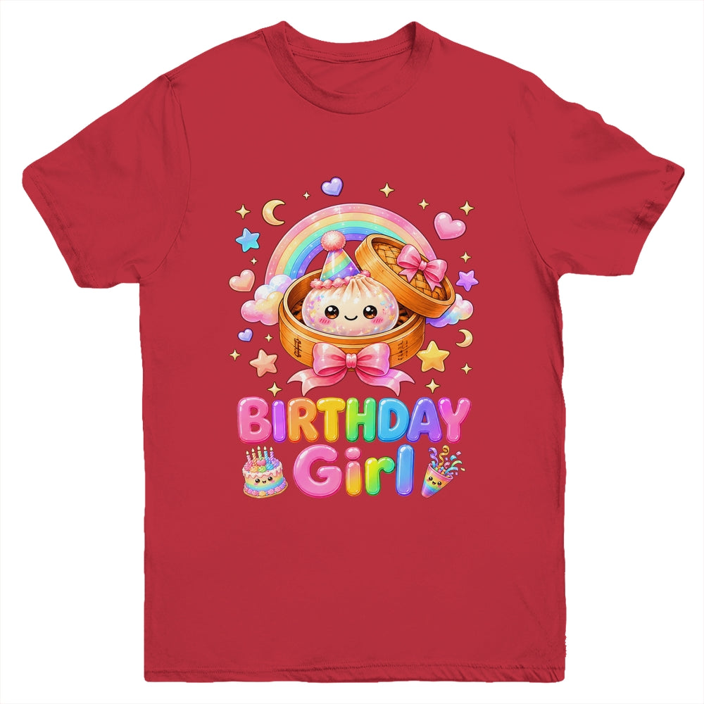 Happy Birthday Girl Kids Kawaii Dumpling Squishy Cute Family Youth Shirt | teecentury
