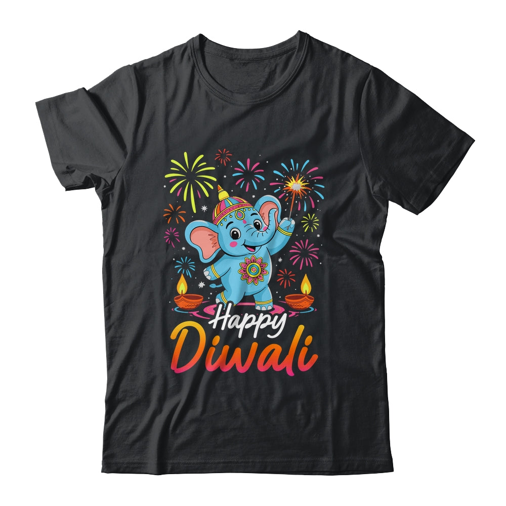 Happy Diwali Cute Elephant Festival Lights Celebration Shirt & Hoodie | teecentury