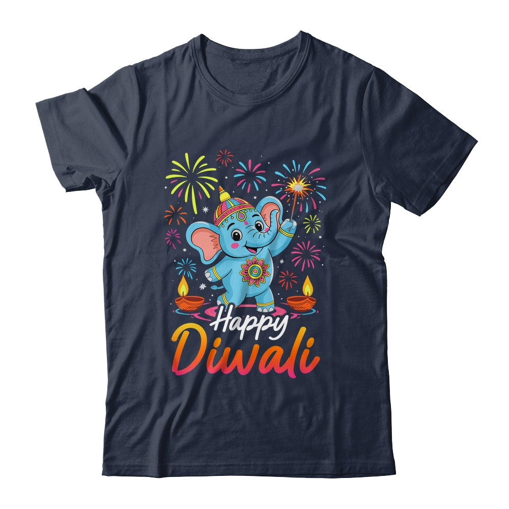 Happy Diwali Cute Elephant Festival Lights Celebration Shirt & Hoodie | teecentury