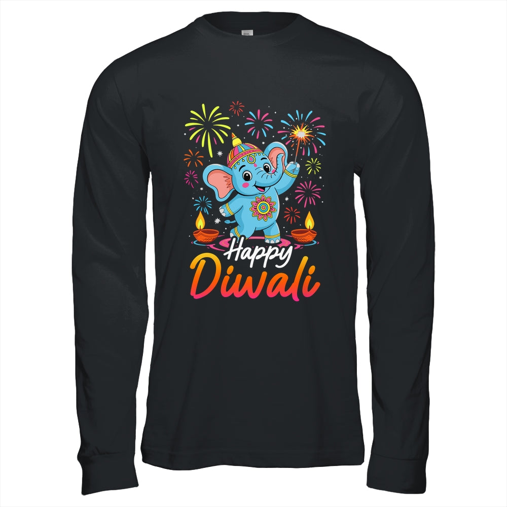 Happy Diwali Cute Elephant Festival Lights Celebration Shirt & Hoodie | teecentury