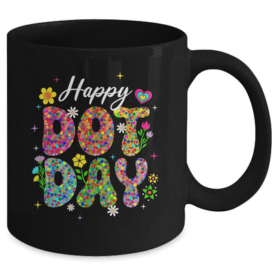 Happy Dot Day Hippie Flowers Groovy Teacher Kids Mug | teecentury