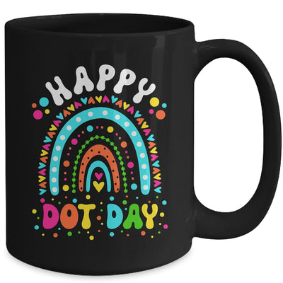 Happy Dot Day Rainbow Flowers Groovy Teacher Kids Mug | teecentury