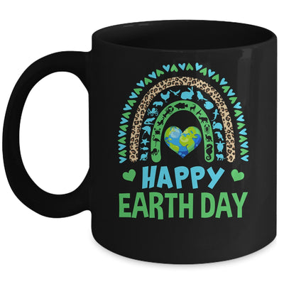 Happy Earth Day Cute Rainbow Earth Lover Teachers Kids Mug | teecentury