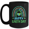 Happy Earth Day Cute Rainbow Earth Lover Teachers Kids Mug | teecentury