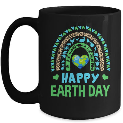 Happy Earth Day Cute Rainbow Earth Lover Teachers Kids Mug | teecentury