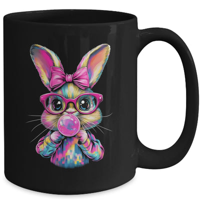 Happy Easter Bunny Coquette Bow Brushstroke Easter Girl Kids Mug | teecentury