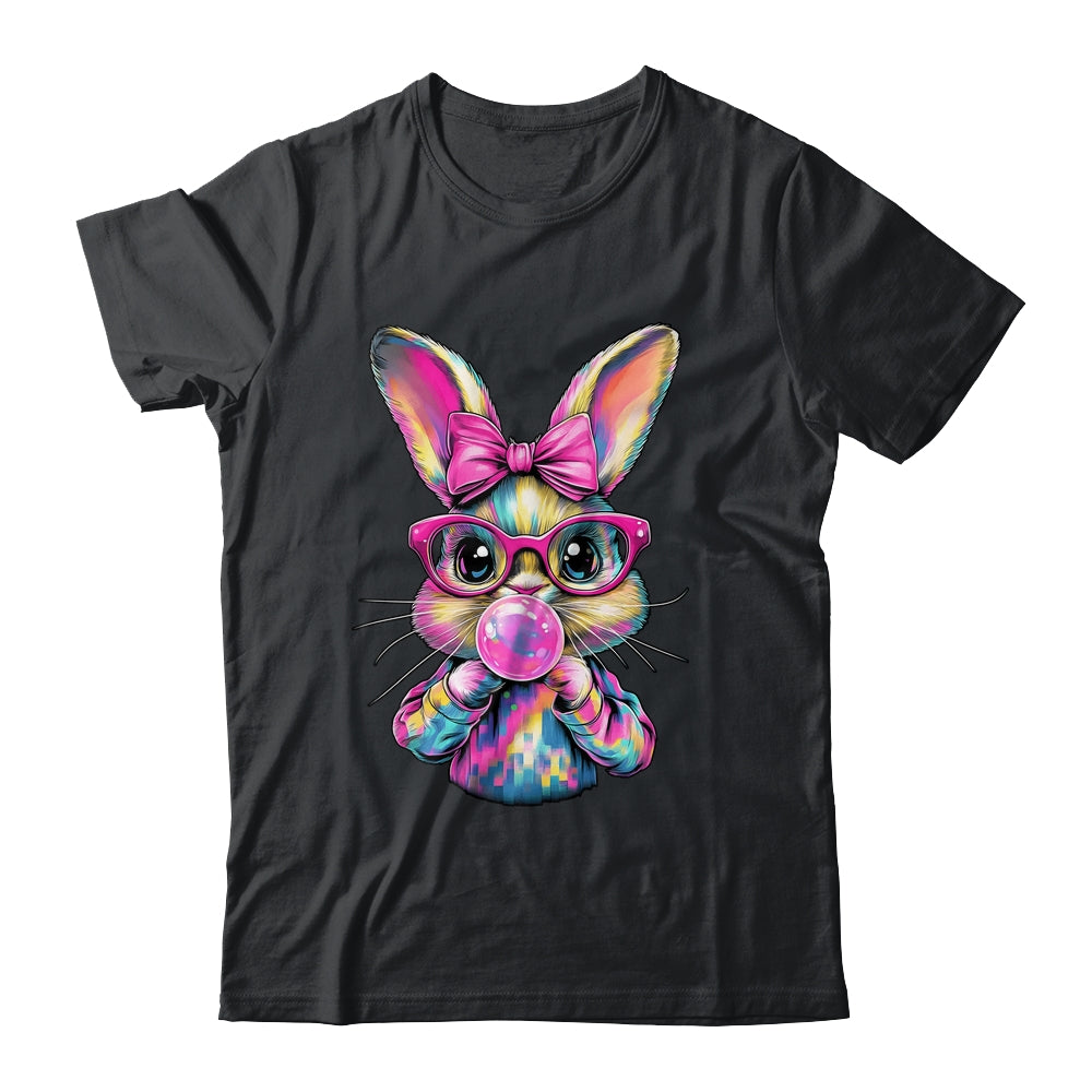 Happy Easter Bunny Coquette Bow Brushstroke Easter Girl Kids Shirt & Sweatshirt | teecentury