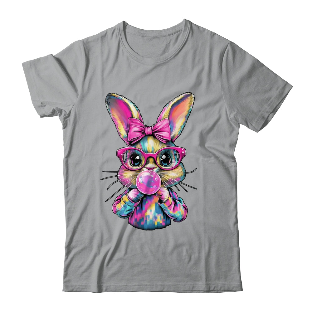 Happy Easter Bunny Coquette Bow Brushstroke Easter Girl Kids Shirt & Sweatshirt | teecentury