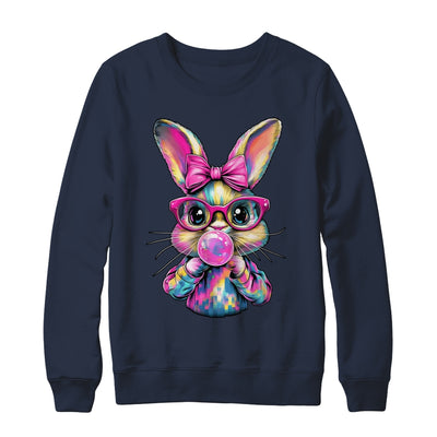 Happy Easter Bunny Coquette Bow Brushstroke Easter Girl Kids Shirt & Sweatshirt | teecentury