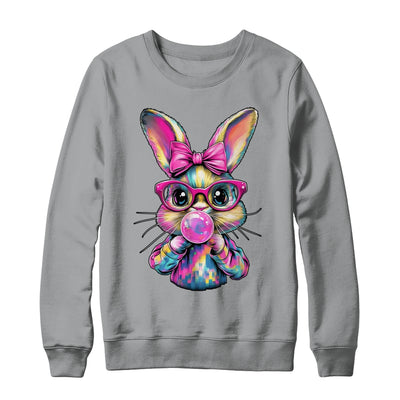 Happy Easter Bunny Coquette Bow Brushstroke Easter Girl Kids Shirt & Sweatshirt | teecentury