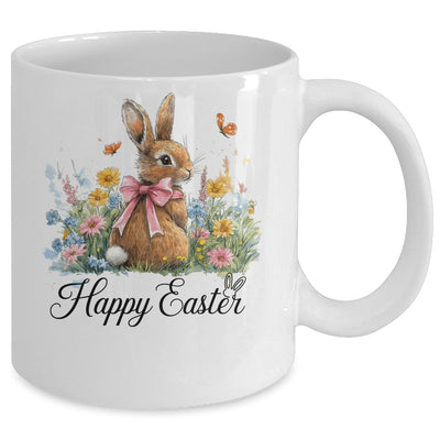 Happy Easter Bunny Coquette Spring Retro Girly Kids Floral Mug | teecentury