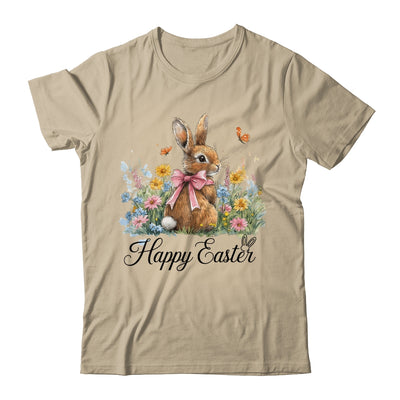 Happy Easter Bunny Coquette Spring Retro Girly Kids Floral Shirt & Hoodie | teecentury