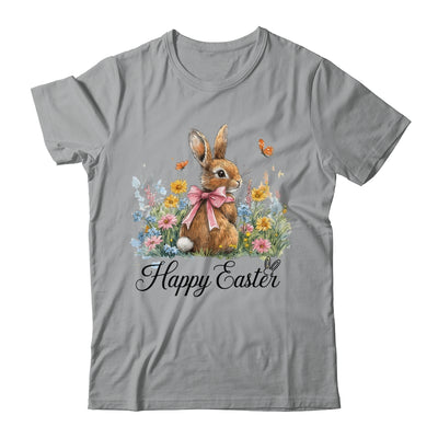Happy Easter Bunny Coquette Spring Retro Girly Kids Floral Shirt & Hoodie | teecentury