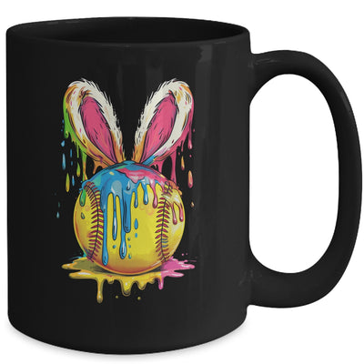 Happy Easter Bunny Softball Ice Cream Drip Women Girls Mug | teecentury