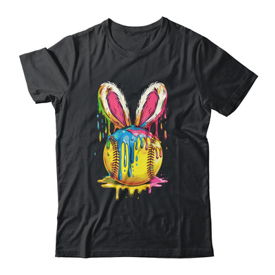 Happy Easter Bunny Softball Ice Cream Drip Women Girls Shirt & Hoodie | teecentury