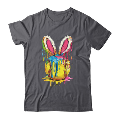 Happy Easter Bunny Softball Ice Cream Drip Women Girls Shirt & Hoodie | teecentury