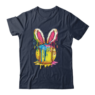 Happy Easter Bunny Softball Ice Cream Drip Women Girls Shirt & Hoodie | teecentury